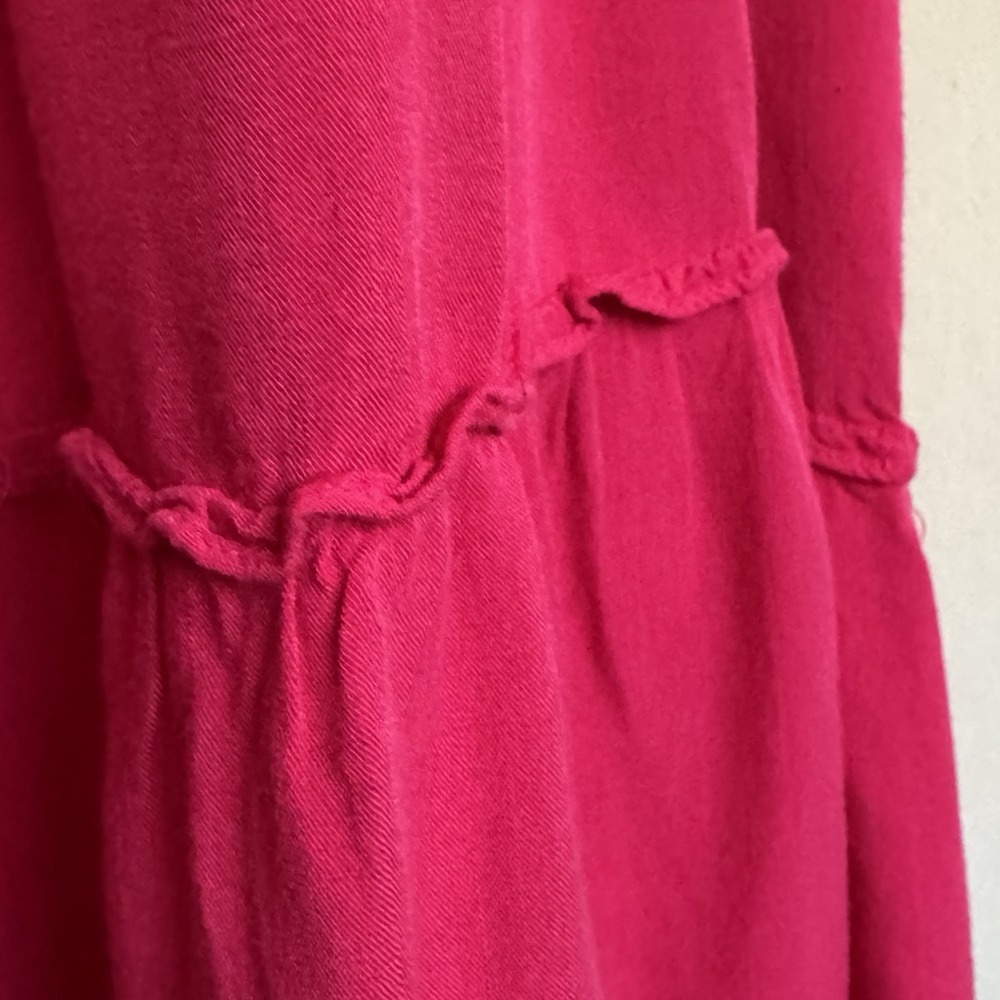 Slate & Willow Dark Pink Maxi Halter Tiered Dress Size XS Open Back Lined - Picture 8 of 16